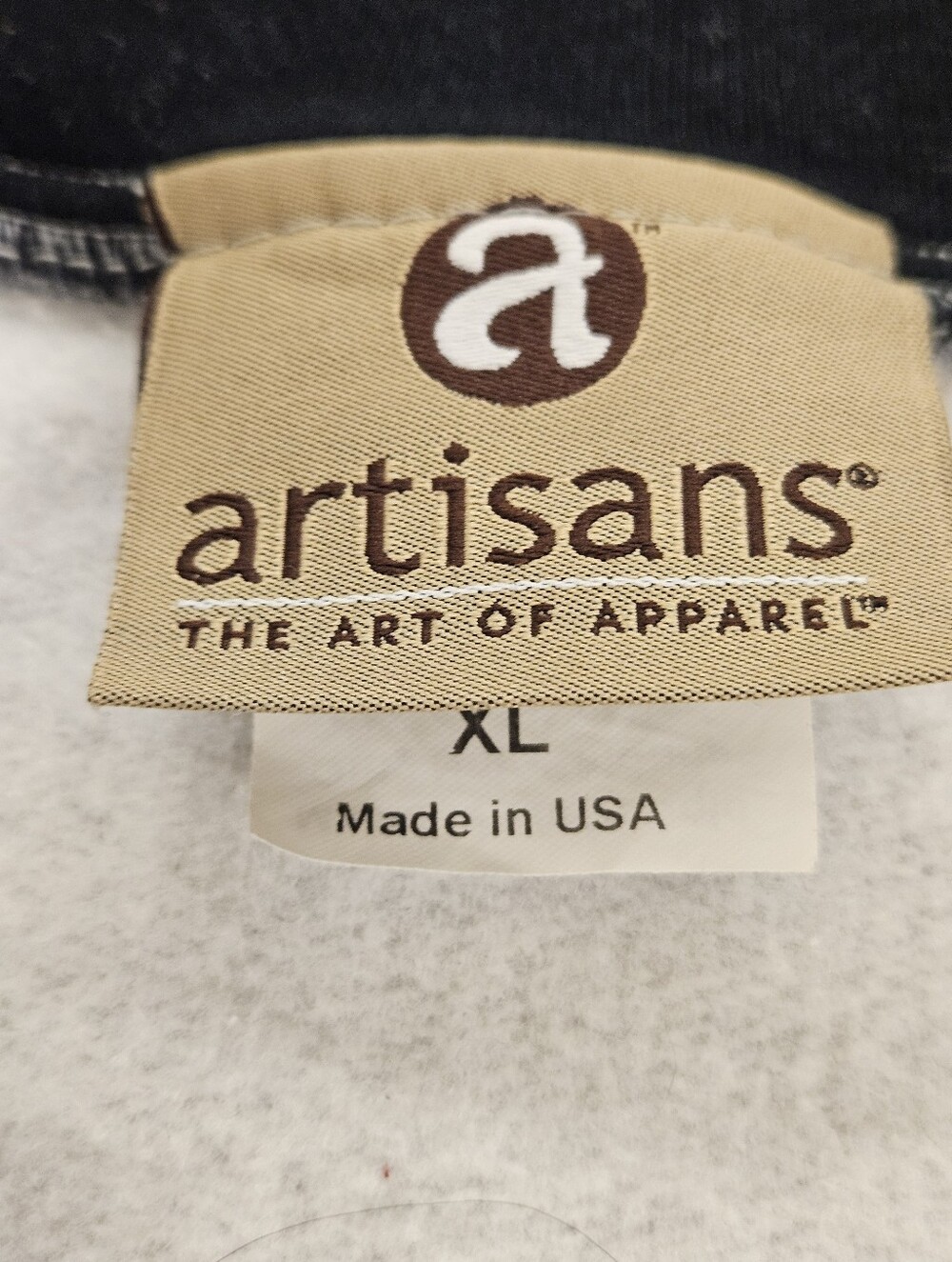 Vtg Artisan Gray Crewneck Sweatshirt with Wolf Pack Graphic w/ pockets  Sz XL - Picture 3 of 8